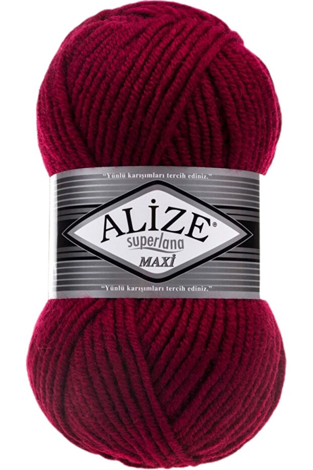 Superlana Maxi Thick Hand Knitting Yarn 390 Cherry