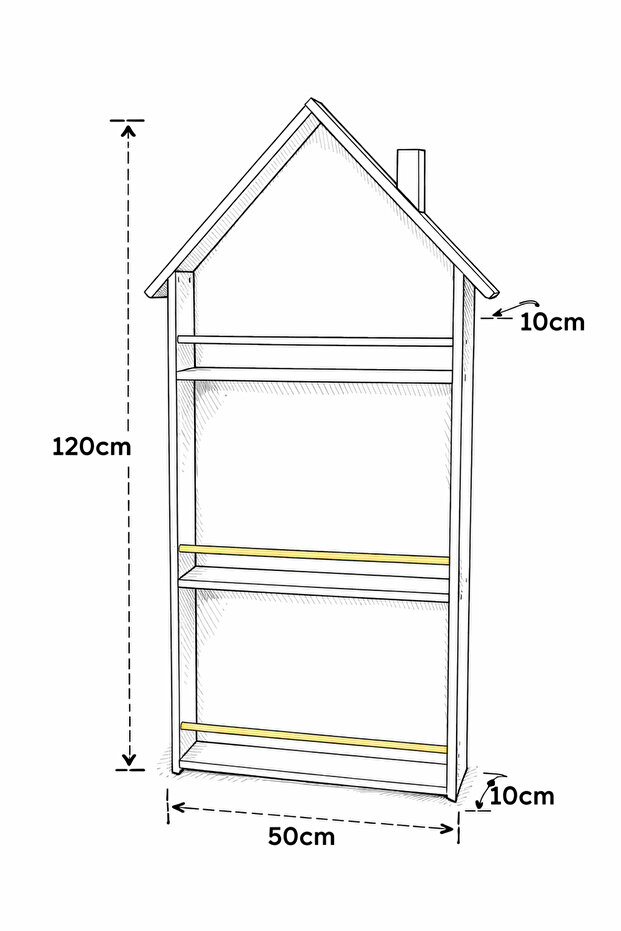 Bibliotecă tip casuță - 8