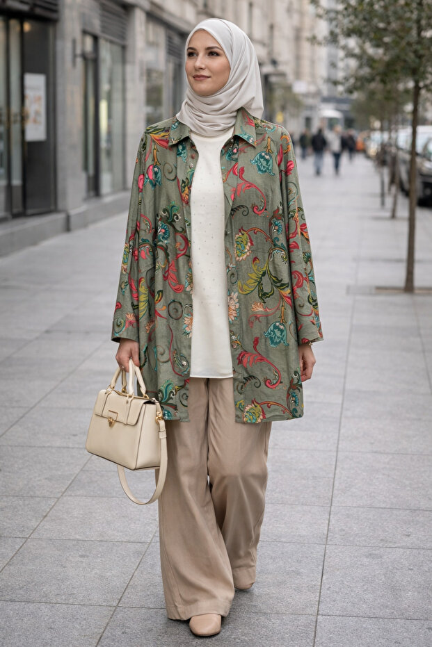 ملابس داخلية تونيك مريحة منقوشة - 1