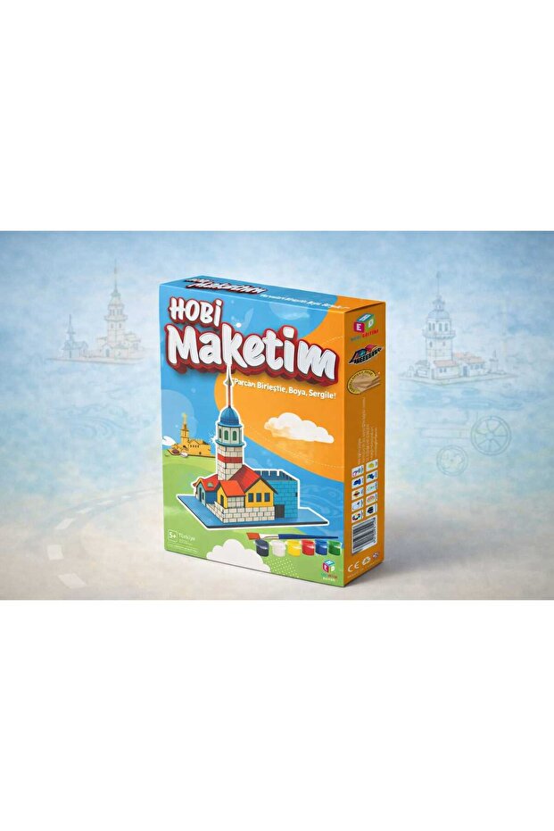Maiden's Tower Wooden Model Painting Educational Wooden Game