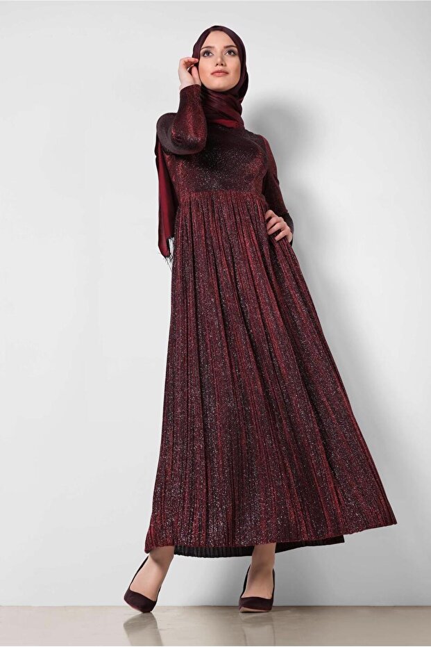 PİLİSELİ SİMLİ ELBİSE 4126 - 2