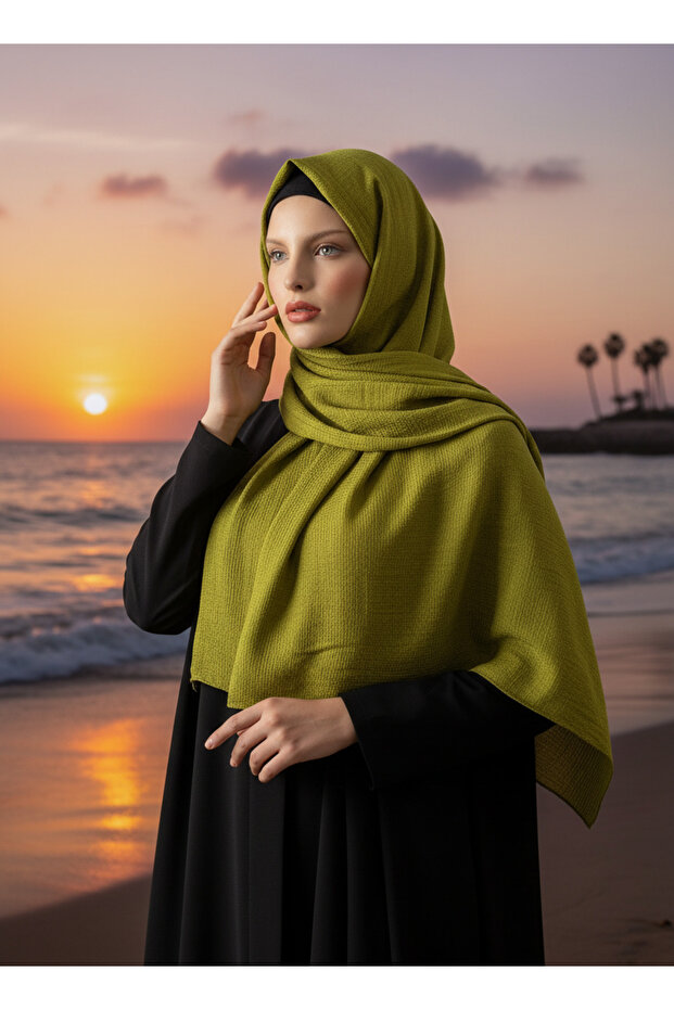 Moda Kaşmir Safir Pamuklu Şal - 3