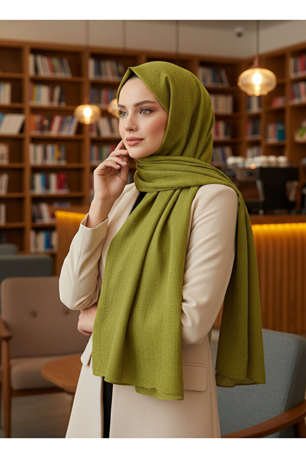 Moda Kaşmir Safir Pamuklu Şal - 4