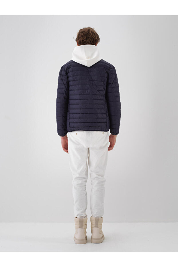 Erkek Lacivert Basic Şişme Mont - 3