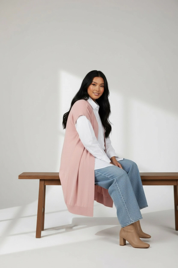 6765 Triko Yelek - Somon - 2