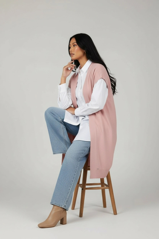 6765 Triko Yelek - Somon - 3