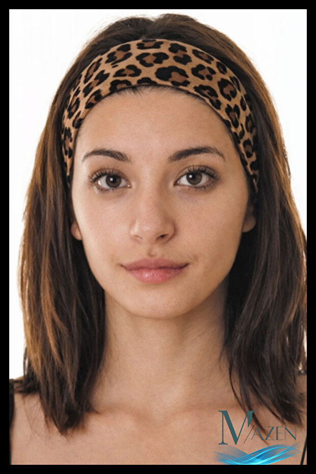 Leopard Pattern Multi-Purpose Combed Cotton Sports Headband Hair Headband Yoga Sweatband Unisex