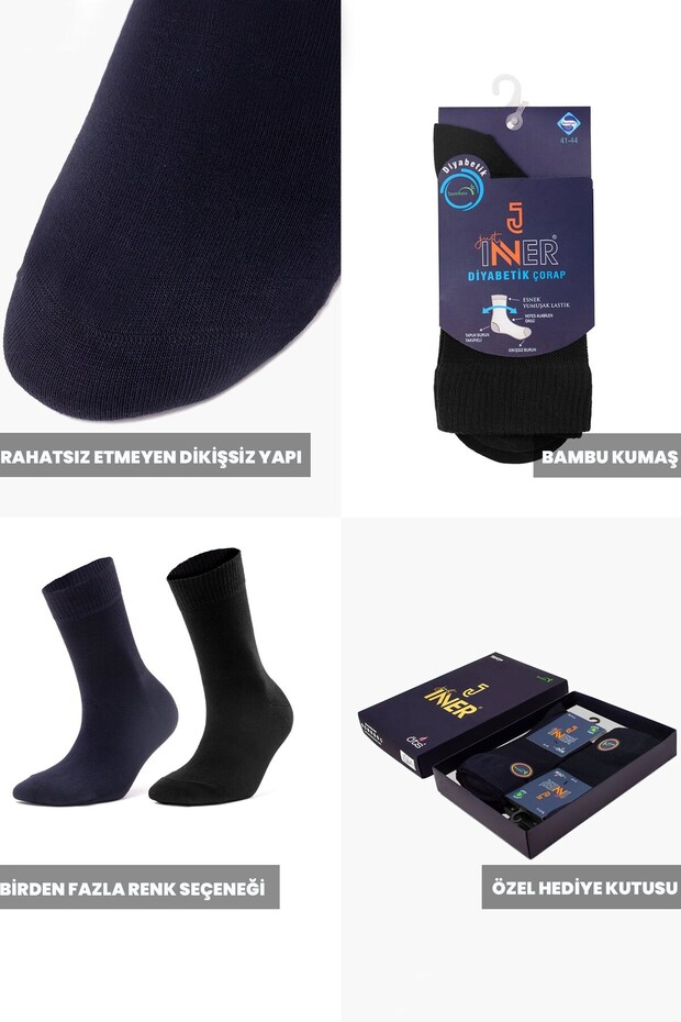 Erkek Çorap 6'lı (Bambu) - 4