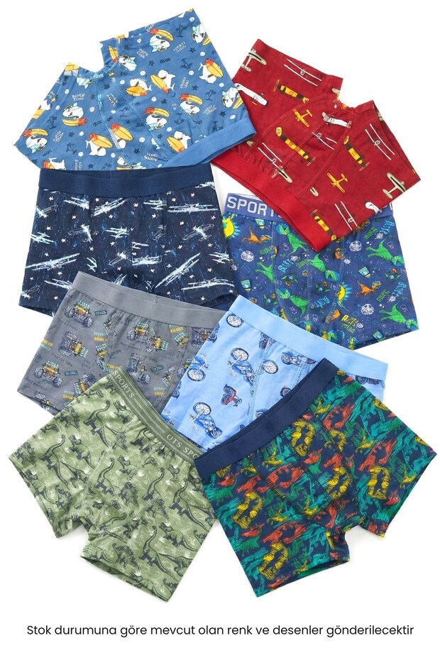 بوكسر للأولاد 3 قطع مطبوعة (96% قطن - 4% إيلاستين) - 2