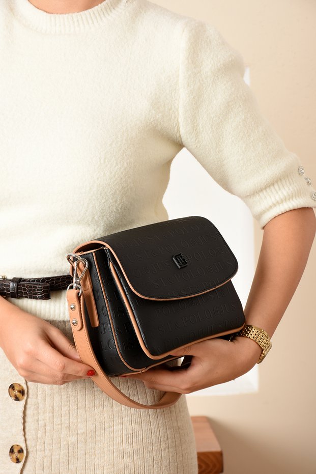 Black Tan Women's Crossbody Bag