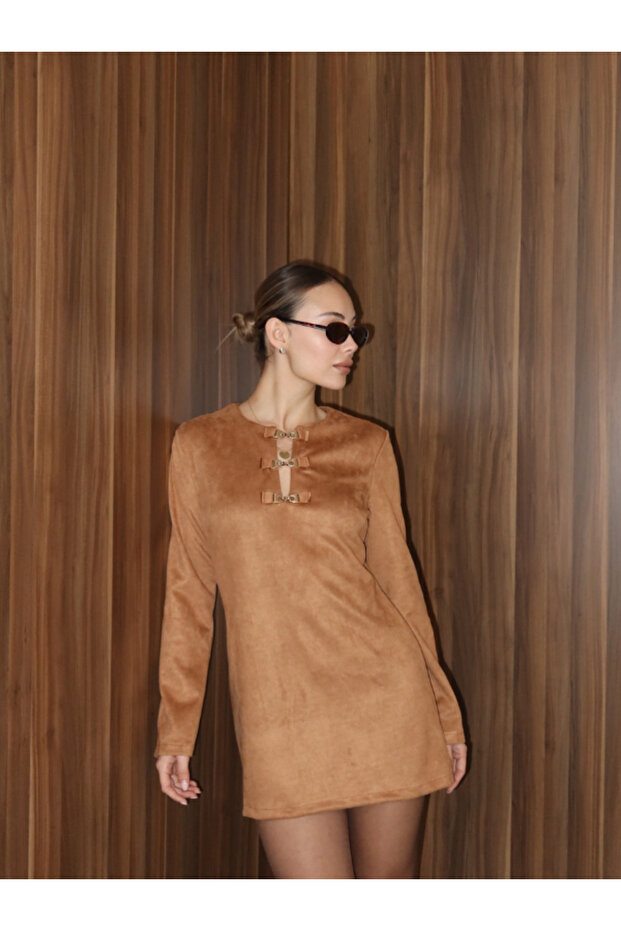 MİNİ SUNİ SÜET ELBİSE - 3