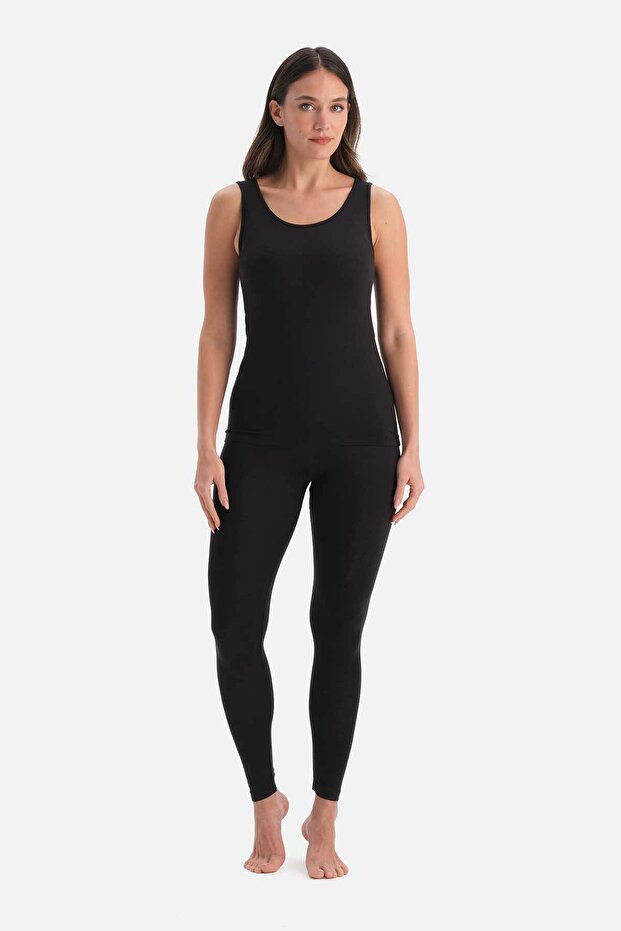 Siyah Kadın Termal Tek Alt - 6