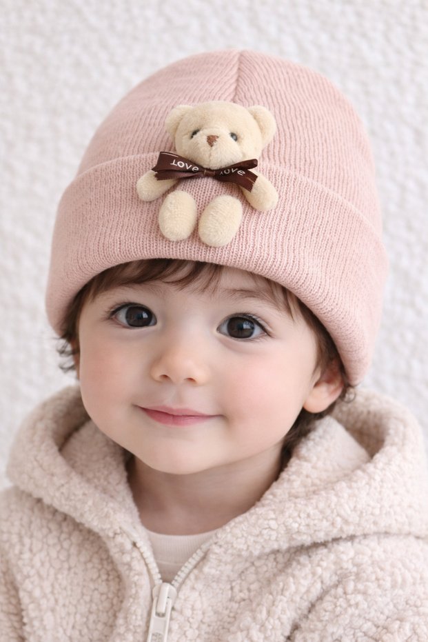 Plush Bear Children's Beanie