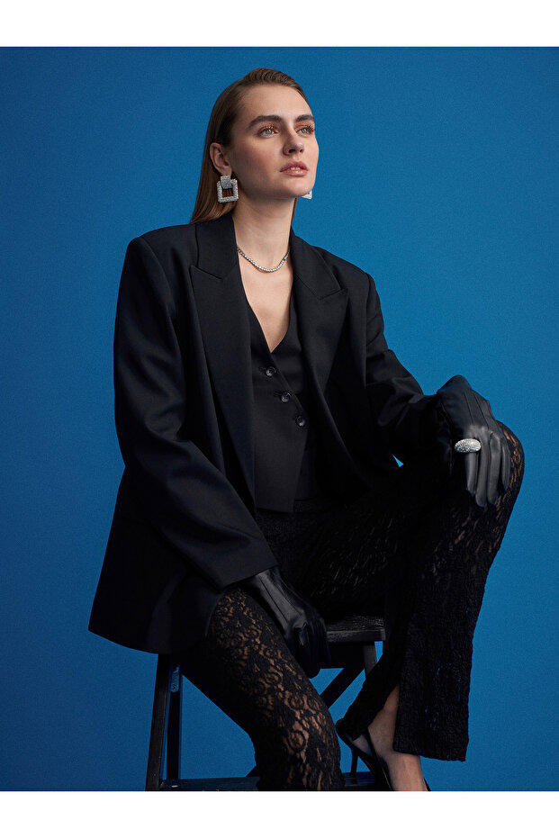 60767 Blazer Ceket-Siyah - 1