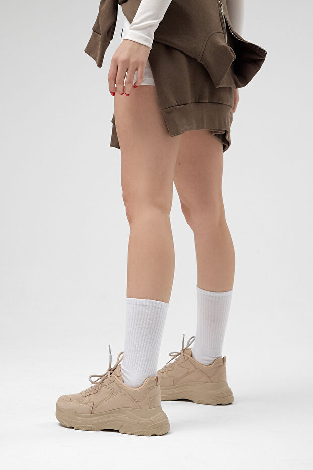 Női bézs sportcipő Bls-q - 5