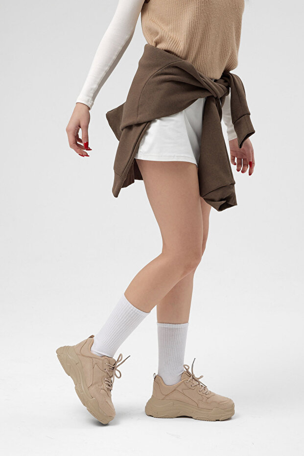 Női bézs sportcipő Bls-q - 4