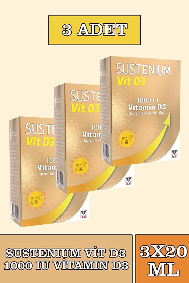 Vitamin D3 1000 IU Sprey 20 ml 3 Adet - 1