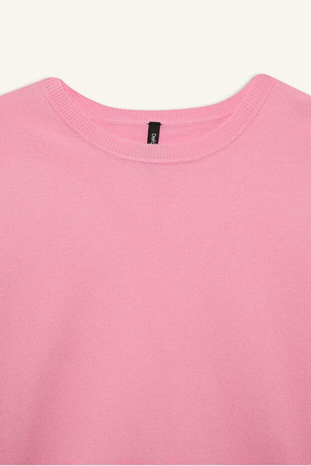 Strickpullover mit Rundhalsausschnitt und normaler Passform – kurze Ärmel D6272AX25SM - 6