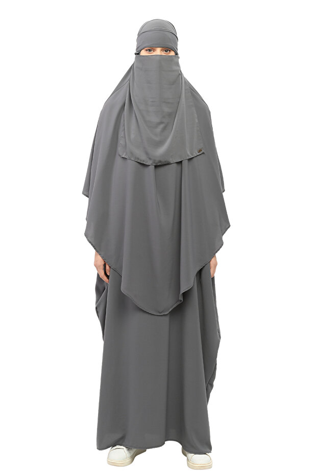 ملاءة سرير لحفلات الزفاف من Sultanbaş، مقبض عباية Cilbab Khimar، ياقة مطاطية، حجاب Ferace Medine Silk