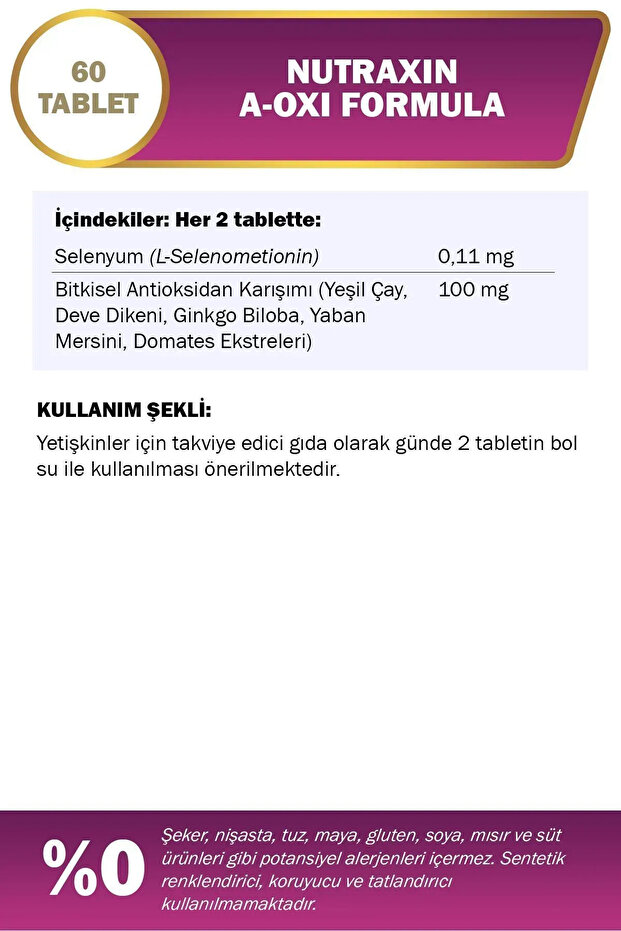 A-oxi Formula 60 Tablet 4'lü - 5