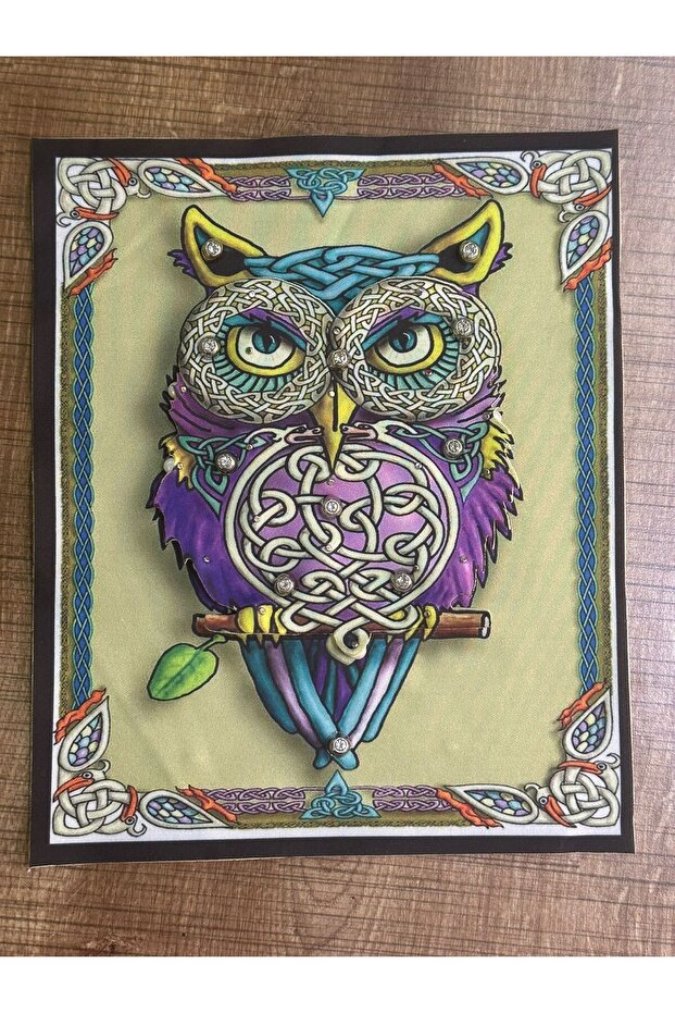 22X1922X19 cm 3D Stone Carving Authentic Owl Emblem