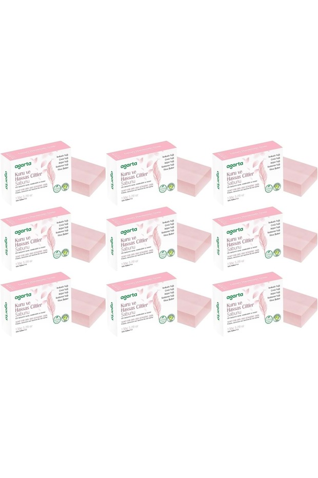 Handmade Natural Soap 150Gr Dry and Sensitive Skin (Set of 9)
