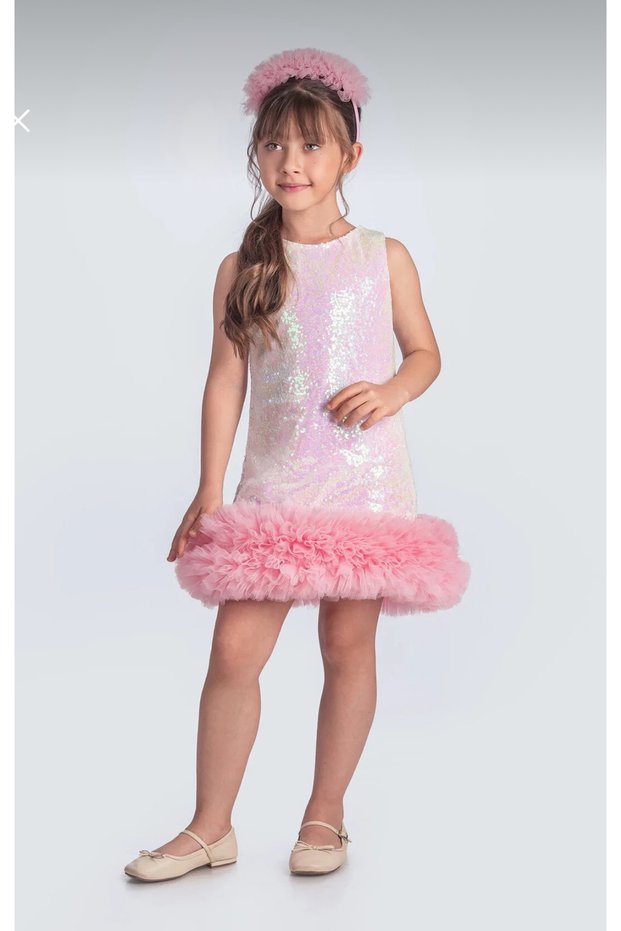 Tutu Skirt Sequin Fabric Birthday Party Show Costume Graduation Girl Children Dress