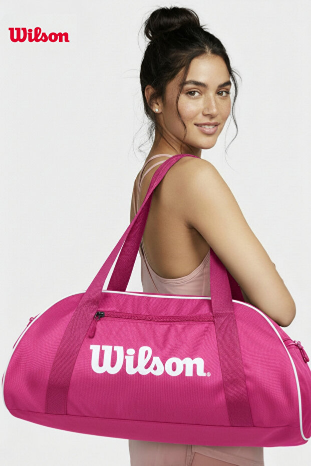 Wilson 35 Litre Lisanslı Pembe Kadın Kol ve Omuz Kumaş Spor Seyahat Çantası