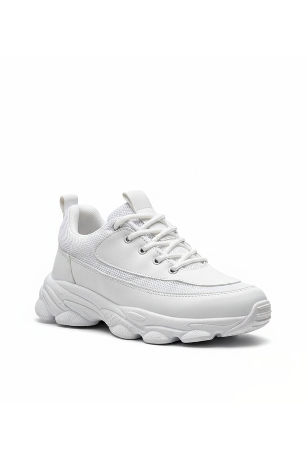 White Leather Comfort Walking Sole Men's Sneaker - Casual Comfortable Sports Shoes Kb 707