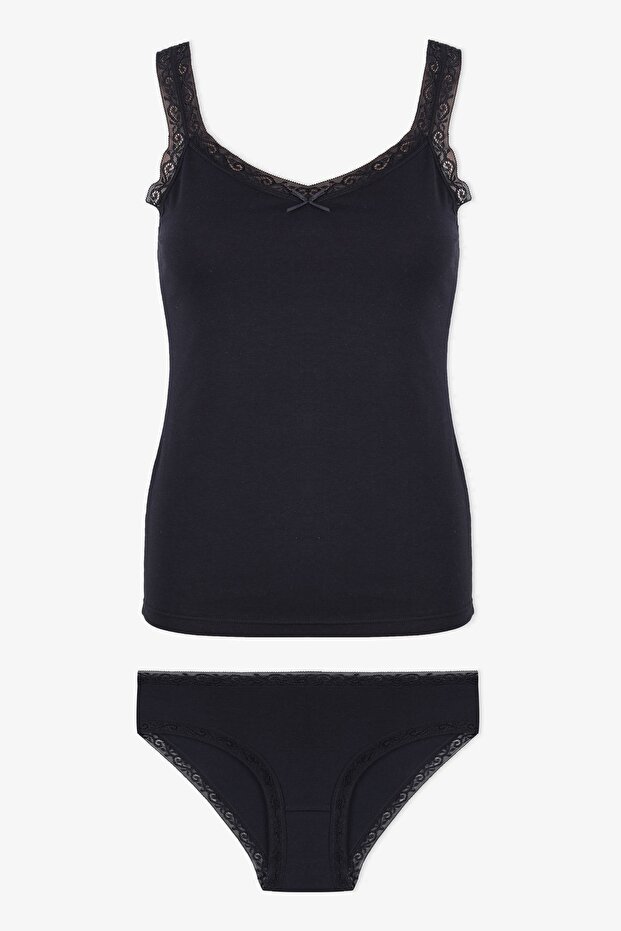 Women's Lace Detailed Athlete Panties Set