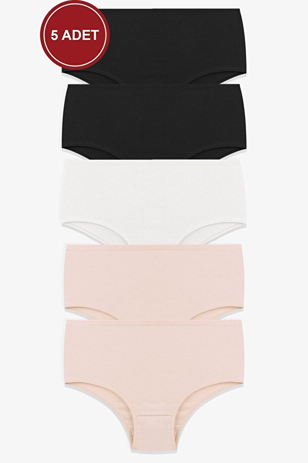 Women's 5-Piece Lycra Curve Large Size Oversize Extra High Waist Panties