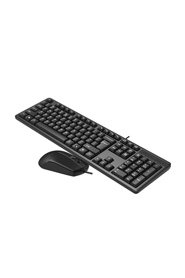 KR-3330S Silent Q Usb Fn-Multimedya Klavye + Optik Mouse Set Sessiz - 1