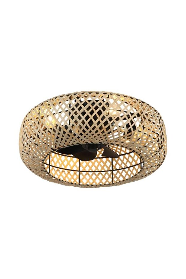 VANTONE 01 SİYAH 4'LÜ PLAFONYER PERVANELİ AVİZE - 1