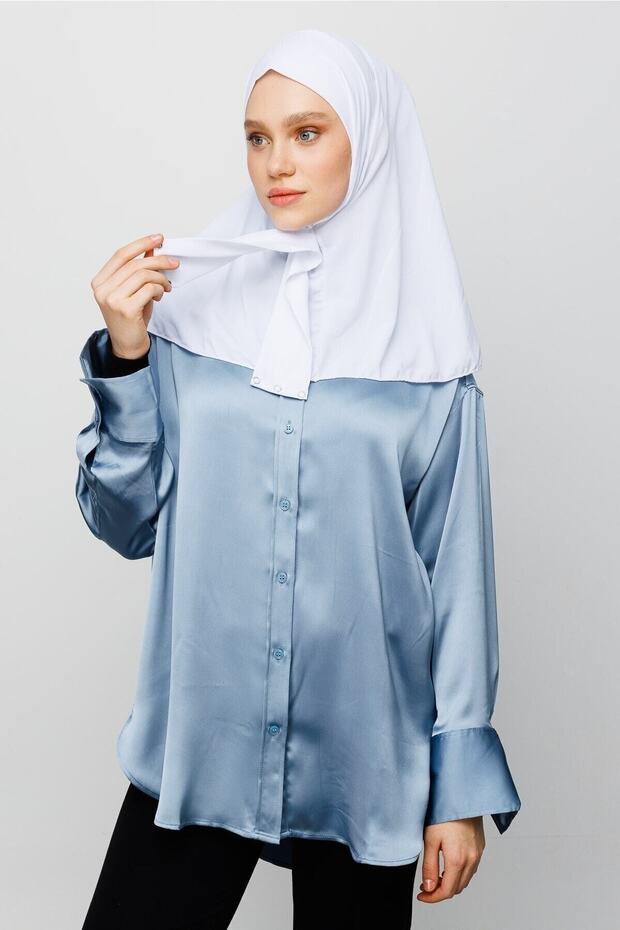 Beyaz Hazır Şal - 4