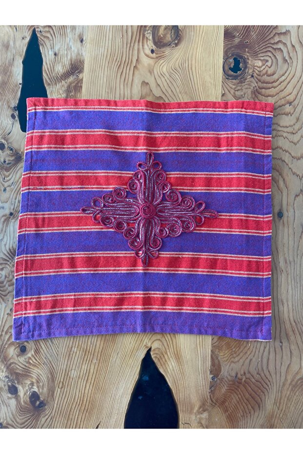 Local Handwoven Organic Cotton Striped Buldan Handwoven Lasele Throw Pillow Cover