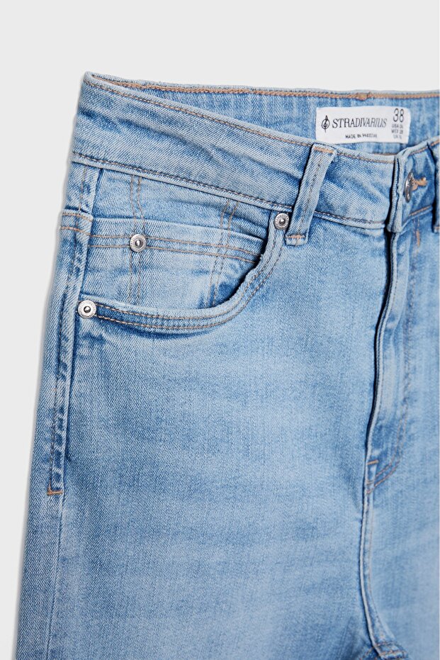 D78 Crop İspanyol paça jean - 7