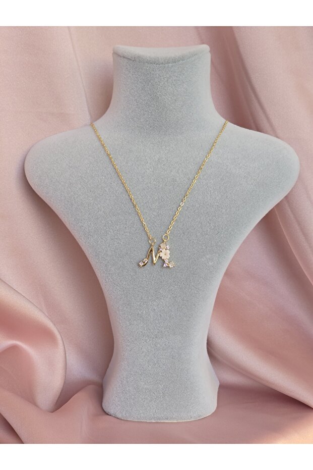 Çelik harf kolye (M) harfi - 3