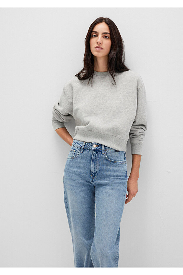 Gri Basic Crop Sweatshirt 1S10389-82816 - 3