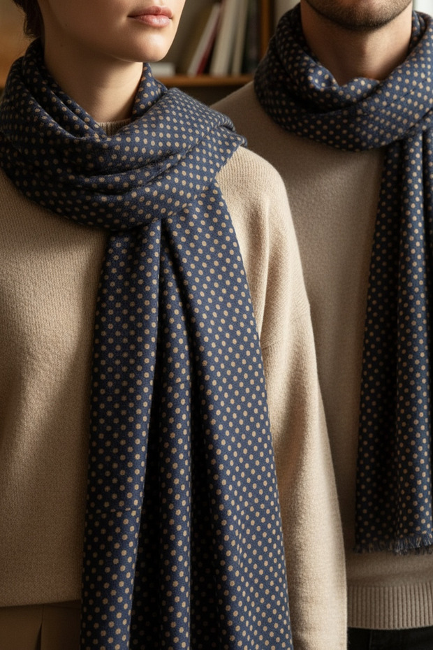 Yün İpek Baskılı Atkı - 4