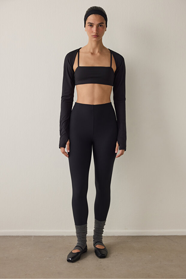 Black Corded Long Sleeve Bolero