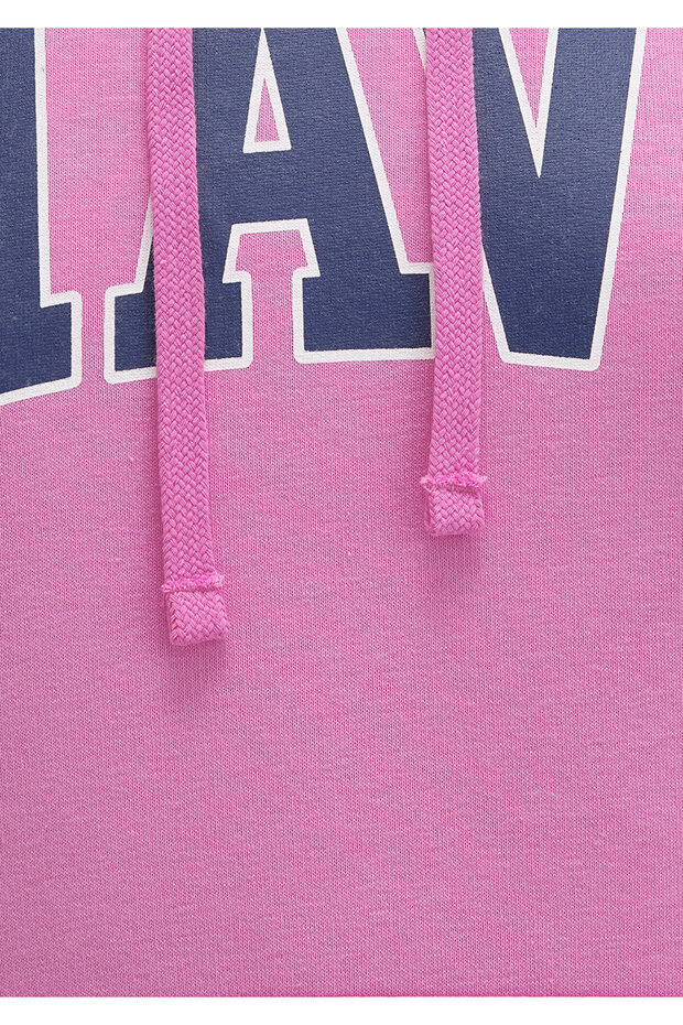 Logo Baskılı Kapüşonlu Pembe Sweatshirt 1600361-71038 - 8
