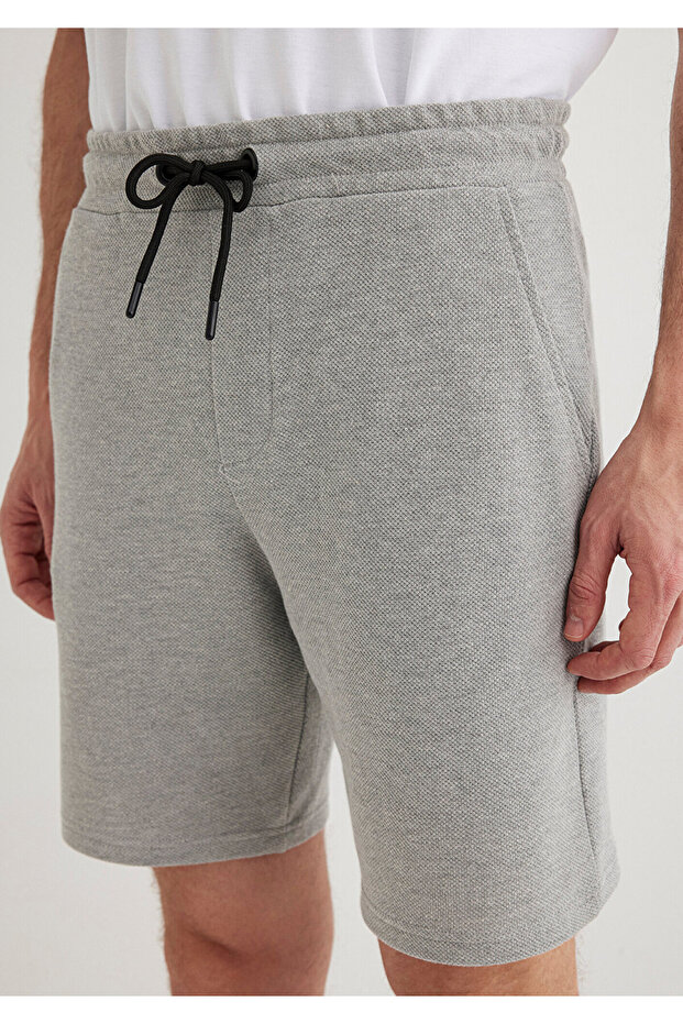 Gray Knitted Shorts 066694-33396 - 7