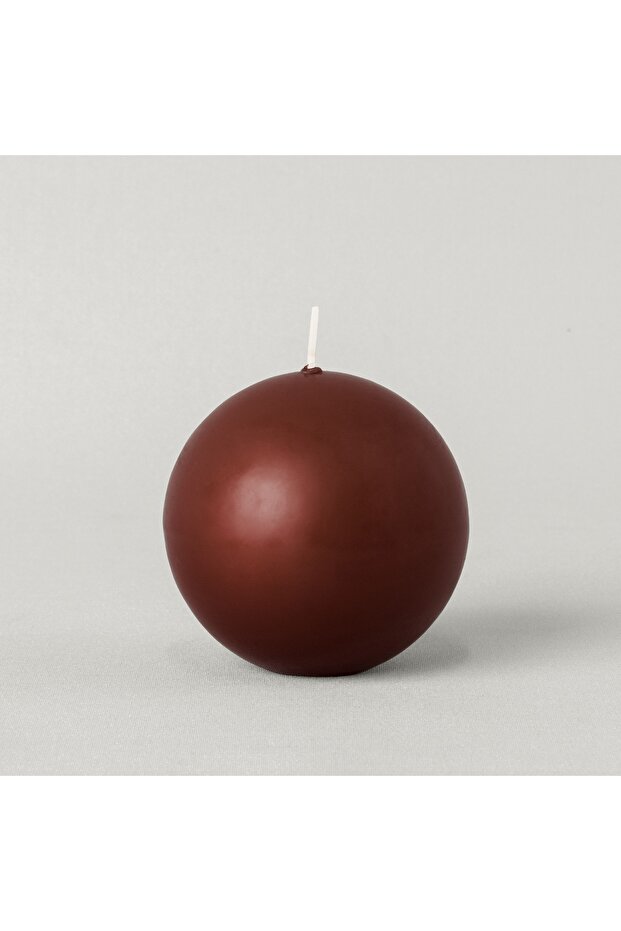 Basic Çap 8 cm Yuvarlak Mum Kahve - 1