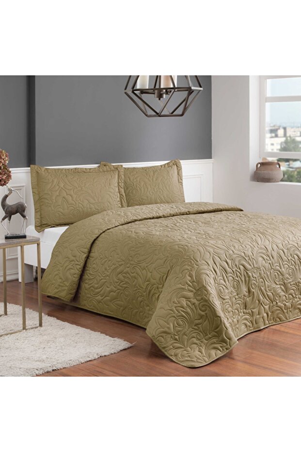 Gala Single Bedspread Set Gold - 1