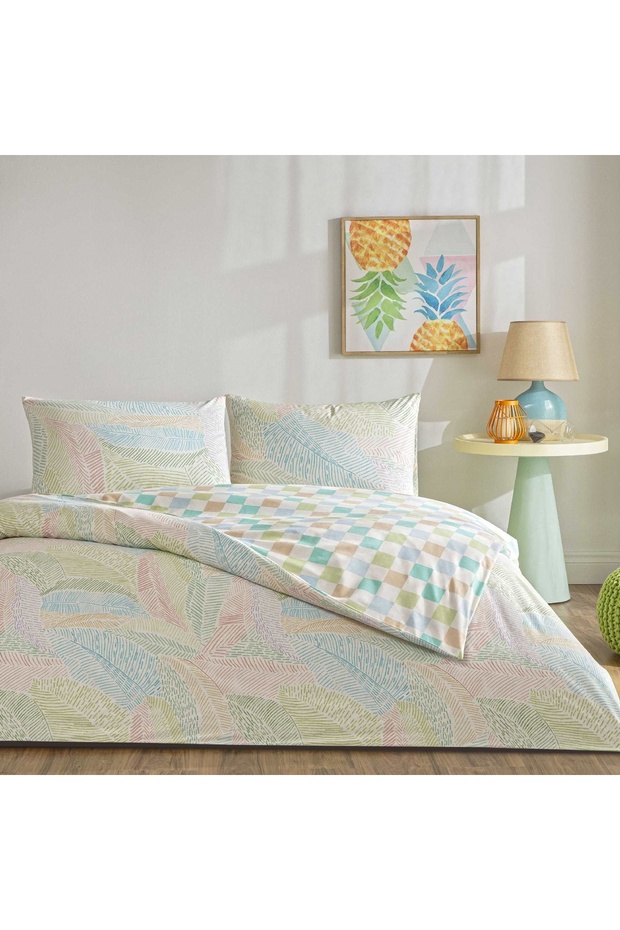 Taç Cardie Ranforce Double Duvet Cover Set Turquoise