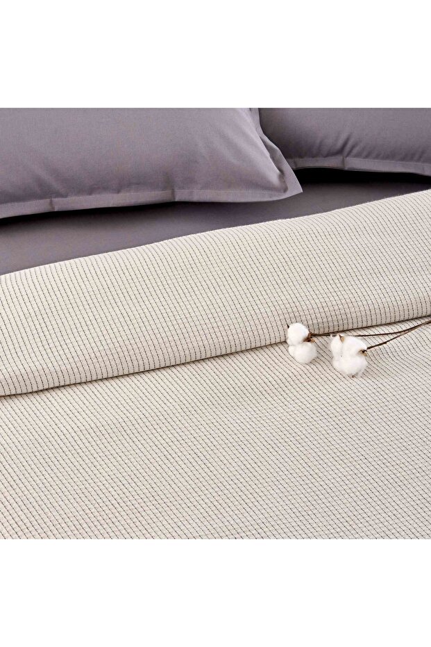 مجموعة فيسكوز عادية مزدوجة متعددة الأغراض باللون الرمادي - 2