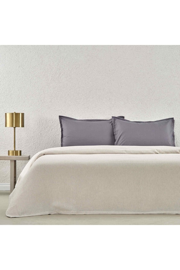 مجموعة فيسكوز عادية مزدوجة متعددة الأغراض باللون الرمادي - 1