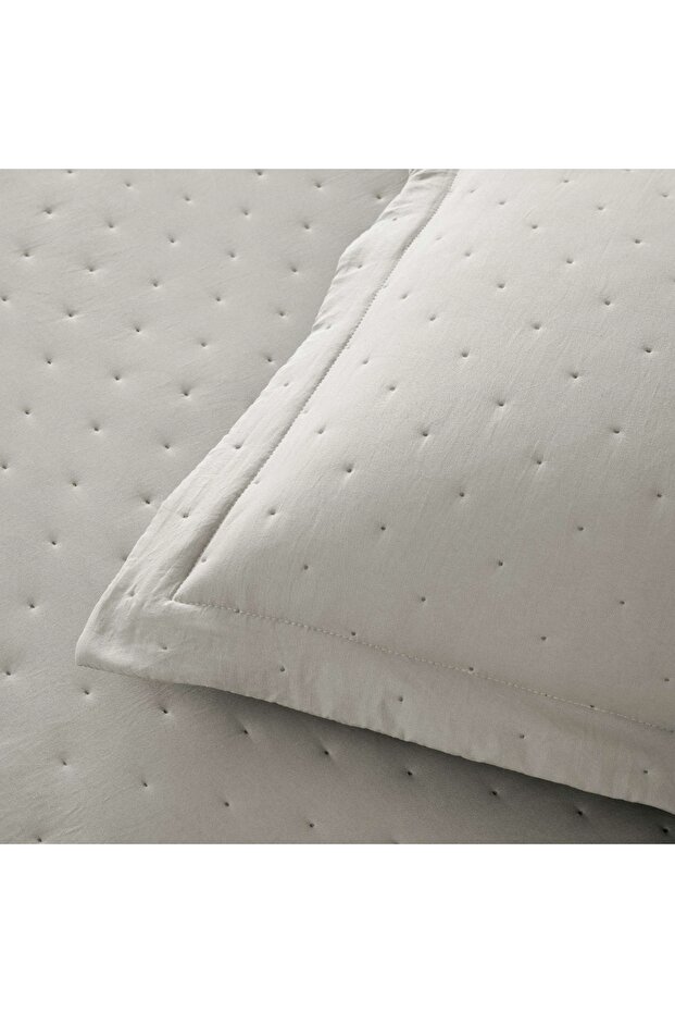 طقم مفرش سرير مزدوج من ريتا باللون الرمادي - 2