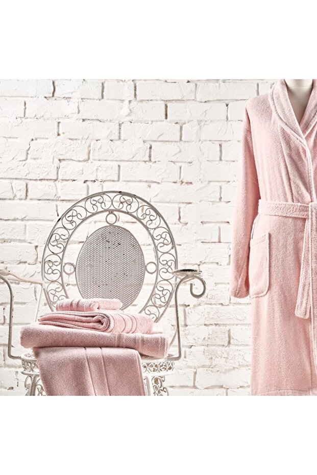 Soft Cotton Bathrobe Powder L