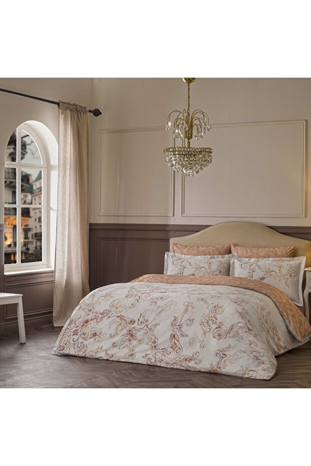 Etienne Cotton Satin Single Duvet Cover Set Gray